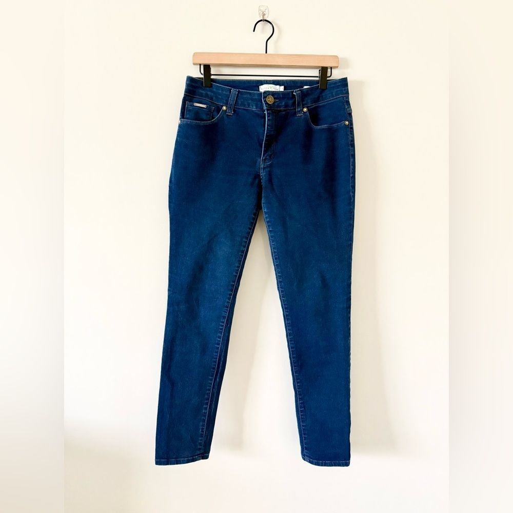 Beija-Flor Audrey Slimming Ankle Jeans Dark Wash Denim Size 8
